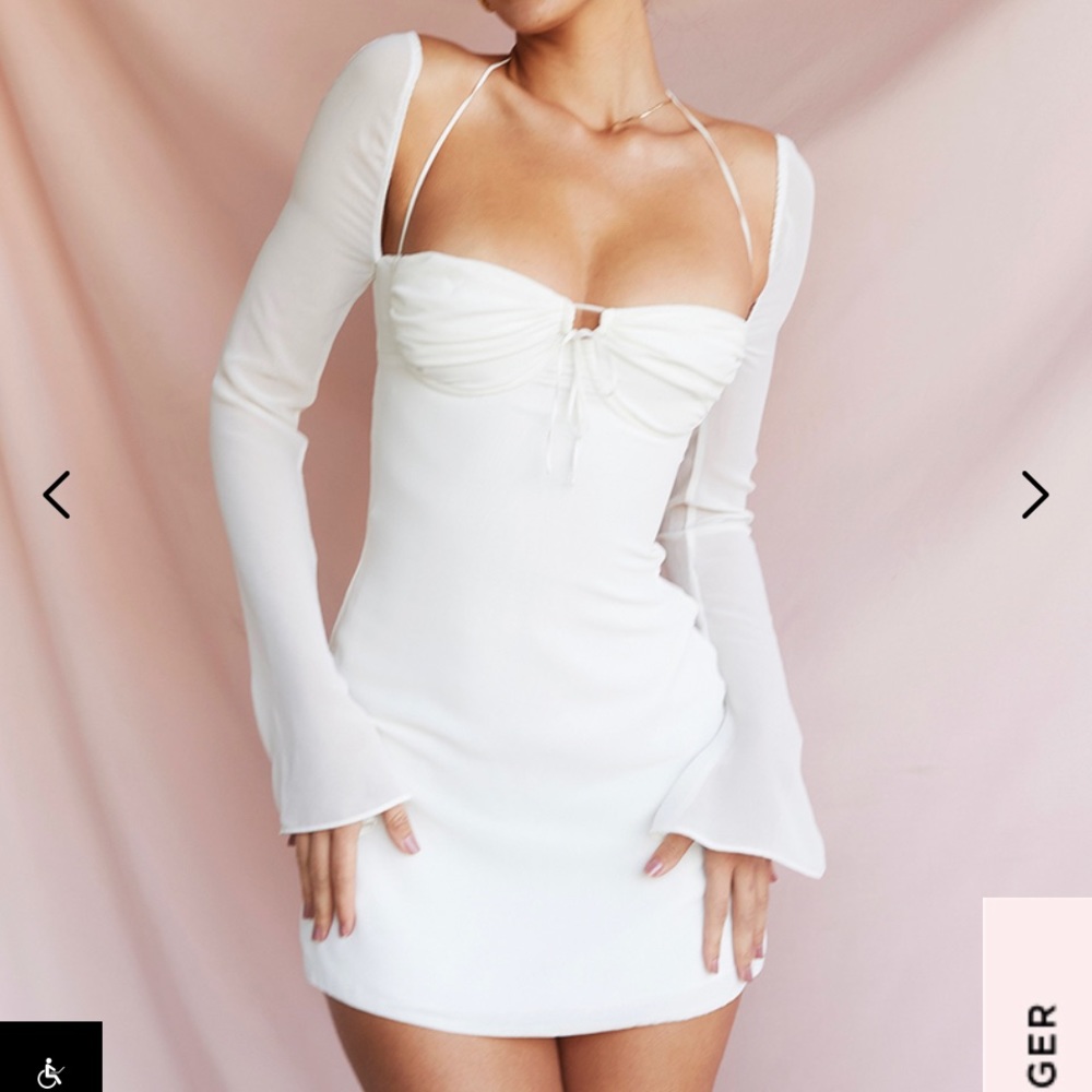 House of CB Babydoll Ivory Dress Size L with D/E cup